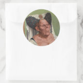 Quentin Matsys - een groteske oude vrouw Ronde Sticker (Tas)
