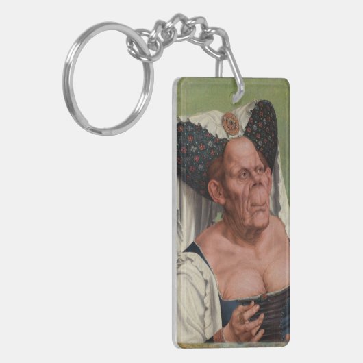 Quentin Matsys - een groteske oude vrouw Sleutelhanger (Voorkant Links)