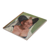 Quentin Matsys - een groteske oude vrouw Tegeltje (Zijkant)
