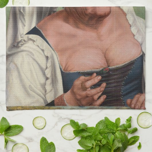 Quentin Matsys - een groteske oude vrouw Theedoek (Gevouwen)