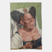 Quentin Matsys - een groteske oude vrouw Theedoek (Verticaal)