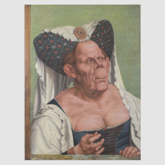 Quentin Matsys - een groteske oude vrouw Tissuepapier