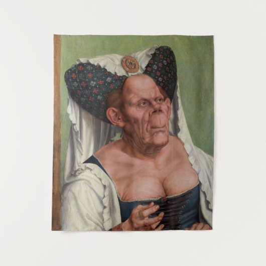 Quentin Matsys - een groteske oude vrouw Wandkleed (Voorkant)