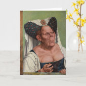 Quentin Matsys - een Grotesque Old Woman Kaart (Gele Bloem)