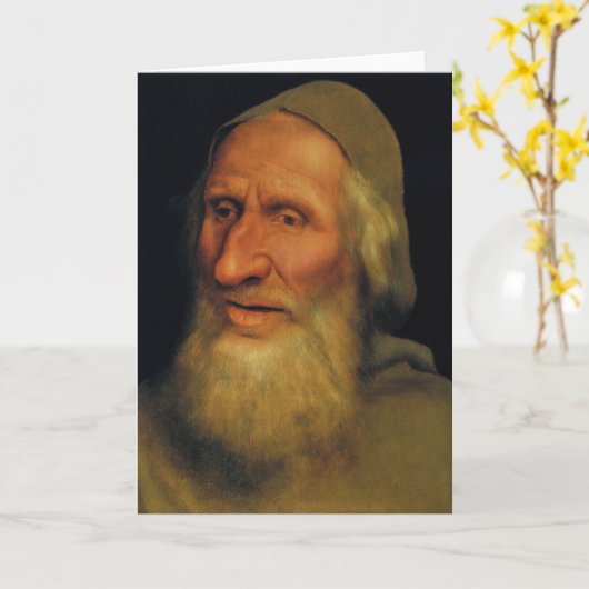 Quentin Matsys - Hoofd van een oud Man Kaart (Gele Bloem)