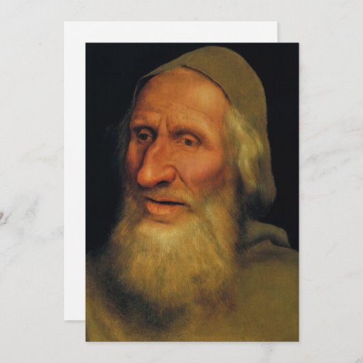 Quentin Matsys - Hoofd van een oud Man Kaart (Voorkant / Achterkant)