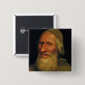 Quentin Matsys - Hoofd van een oud Man Vierkante Button 5,1 Cm (Voorkant /achterkant)
