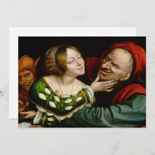 Quentin Matsys - Matched Lovers Bedankkaart (Voorkant / Achterkant)