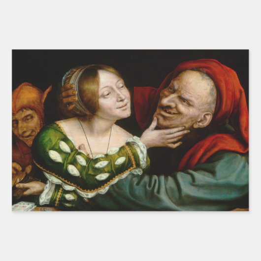 Quentin Matsys - Matched Lovers Inpakpapier Vel (Voorkant 3)