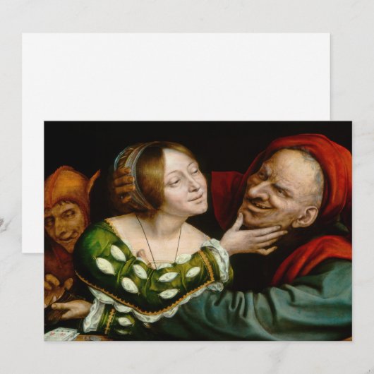 Quentin Matsys - Matched Lovers Kaart (Voorkant / Achterkant)