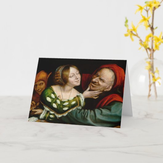 Quentin Matsys - Matched Lovers Kaart (Gele Bloem)