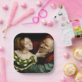 Quentin Matsys - Matched Lovers Papieren Bordje (Feest)