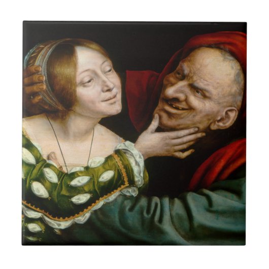Quentin Matsys - Matched Lovers Tegeltje (Voorkant)