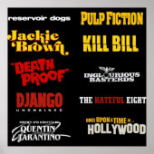 quentin tarantino filmografie poster (Voorkant)