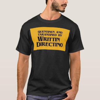 QUENTINEN EN TARANTINEN MET SCHRIJVING DIRECTINO S T-SHIRT