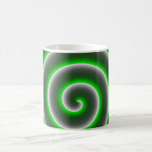 Quer mudar een cor branco? Espiral verde chamativo