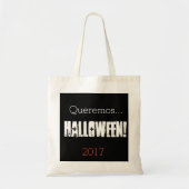 QUEREMOS HALLOWEEN 2017 TOTE BAG (Voorkant)