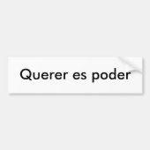 Querer-poster Bumpersticker (Voorkant)