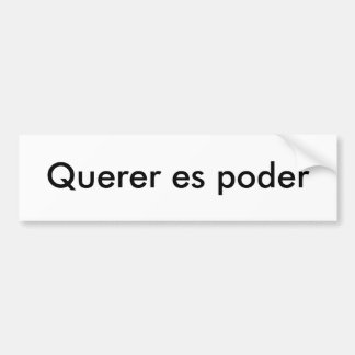 Querer-poster Bumpersticker