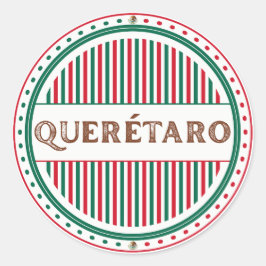 Queretaro City Pride Embleem – Mexicaanse identite Ronde Sticker