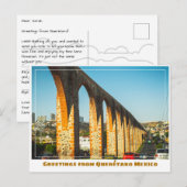 Querétaro Mexico Aqueduct Briefkaart (Voorkant / Achterkant)