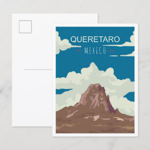 Queretaro Mexico Art Vintage Travel Illustratie Briefkaart