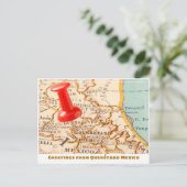 Querétaro Mexico Map Briefkaart (Staand voorkant)