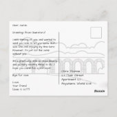 Querétaro Mexico Map Briefkaart (Achterkant)