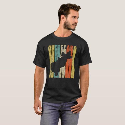 Queretaro Mexico Retro T-Shirt (Voorkant volledig)