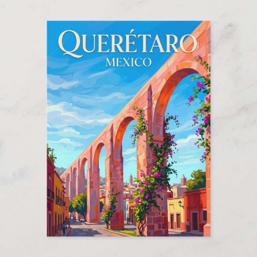 Querétaro Stad Mexico Briefkaart (Voorkant)