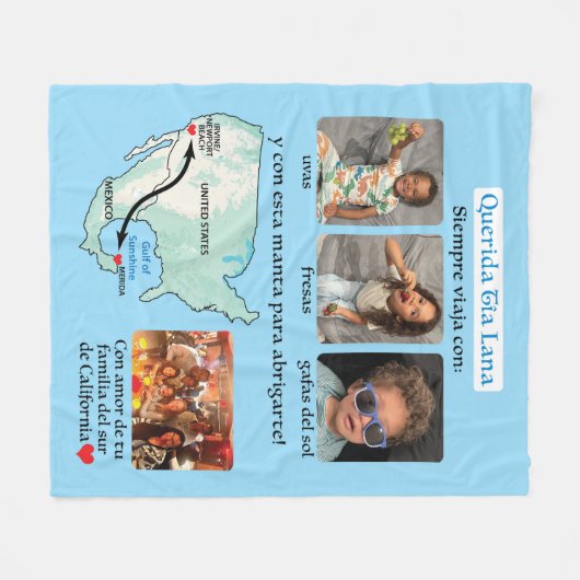 Querida Tia Lana Fleece Deken (Voorkant (Horizontaal))