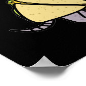 Quesa-Dillo Funny Quesadilla Pun Dark BG Poster (Hoek)