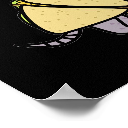 Quesa-Dillo Funny Quesadilla Pun Dark BG Poster (Hoek)