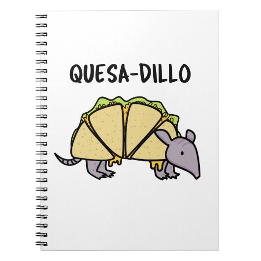 Quesa-Dillo Grappige Quesadilla Woordgrap Notitieboek (Voorkant)