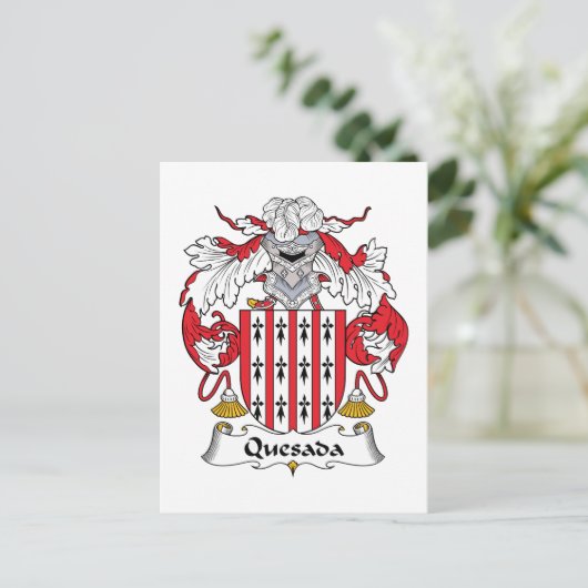 Quesada Family Crest Briefkaart (Staand voorkant)
