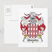 Quesada Family Crest Briefkaart (Voorkant / Achterkant)