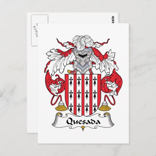 Quesada Family Crest Briefkaart (Voorkant / Achterkant)