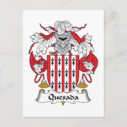 Quesada Family Crest Briefkaart (Voorkant)