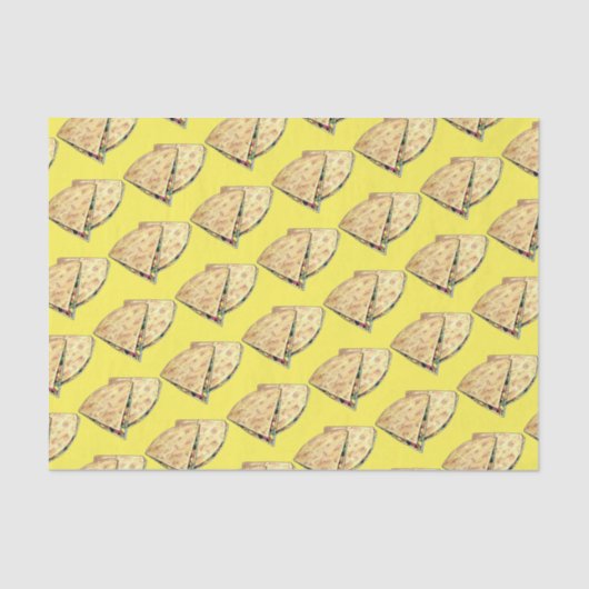 Quesadilla Mexican Food Restaurant Appetizer Tissuepapier (Voorkant)