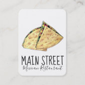 Quesadilla Mexican Food Restaurant Appetizer Visitekaartje (Voorkant)