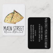 Quesadilla Mexican Food Restaurant Appetizer Visitekaartje (Voorkant / Achterkant)