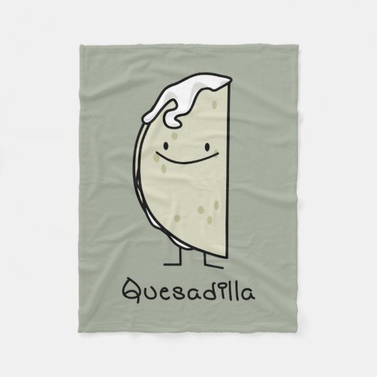 Quesadilla Mexican grilde Tortilla met kaas Fleece Deken (Voorkant)