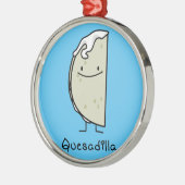 Quesadilla Mexican grilde Tortilla met kaas Metalen Ornament (Links)