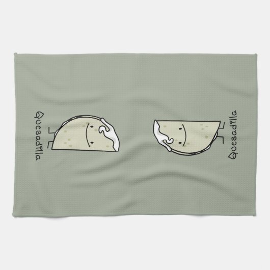 Quesadilla Mexican grilde Tortilla met kaas Theedoek (Horizontaal)