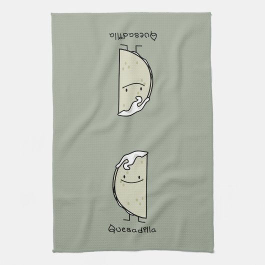 Quesadilla Mexican grilde Tortilla met kaas Theedoek (Verticaal)