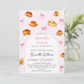 quesillo roze strik Baby shower Kaart (Staand voorkant)