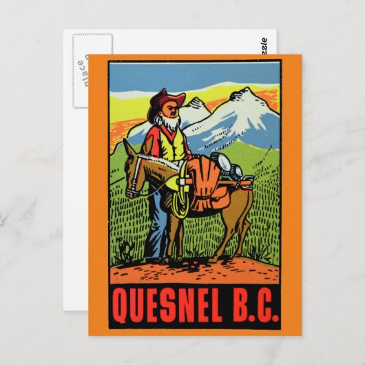 Quesnel British Columbia, Canada Briefkaart (Voorkant / Achterkant)