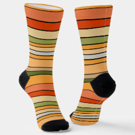 Queso Dip Stripes Sinaasappel Rood Wit Groen Sokken