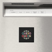 Queso Queen Floral Funny Cinco de Mayo Funny Mexic Magneet (Insitu (Vaatwasser))