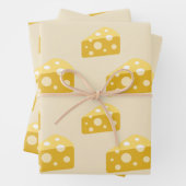 Queso Swiss Emmental Yellow Food Lover Pattern Inpakpapier Vel (In situ)